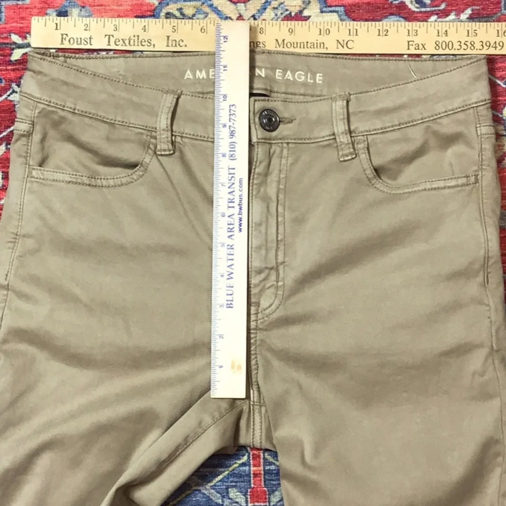 🦅AEO Next Level Stretch Hi-Rise Jegging Zip Front Jeans Sz.10 Long NWOT - Picture 5 of 10